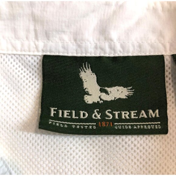Field & Stream Men's Size Large Creme Long Sleeve Button Up Lined Utility Shirt - Picture 8 of 11
